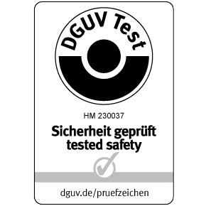 Pour une utilisation sur des presses hydrauliques et des machines de moulage par injection, le bloqueur de tige Ratio-Clamp® est prévu dans la version avec certification DGUV Test.